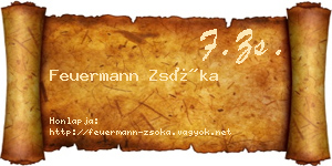 Feuermann Zsóka névjegykártya